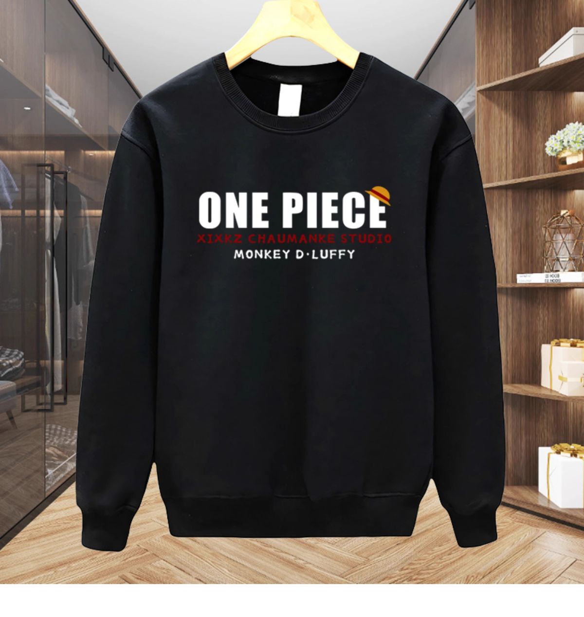 Men's Clothing Pullover Loose Round Neck Autumn And Winter Sweatshirt Men's Trend Ins Hoodless Jacket Long Sleeve_viptrois.com