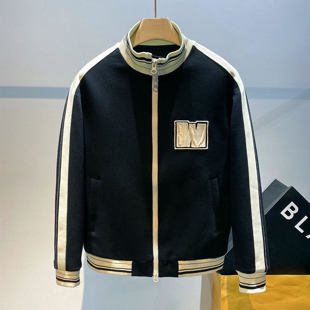 Spring And Autumn Brand Pi Shuai Men's Baseball Jacket American Stand Up Collar Letter Printed Long Sleeve Casual Coat_viptrois.com