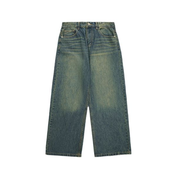 Korean Style Washed Wide Leg Jeans – Retro Colorful Loose Fit Pants (Pinky, Violet, Old Green, Black Gray, Light Blue, XS-XL)_viptrois.com