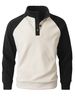 Men's Casual Stand Collar Sweatshirt Jacket – 4-Button Pullover, Lightweight & Breathable (S-XXL, Multiple Color Options)_viptrois.com