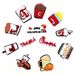 12-piece Cartoon Burger Fried Chicken Shoes Floral Decoration Buckle Personalized DIY Student Garden Shoe Buckle Accessories_viptrois.com