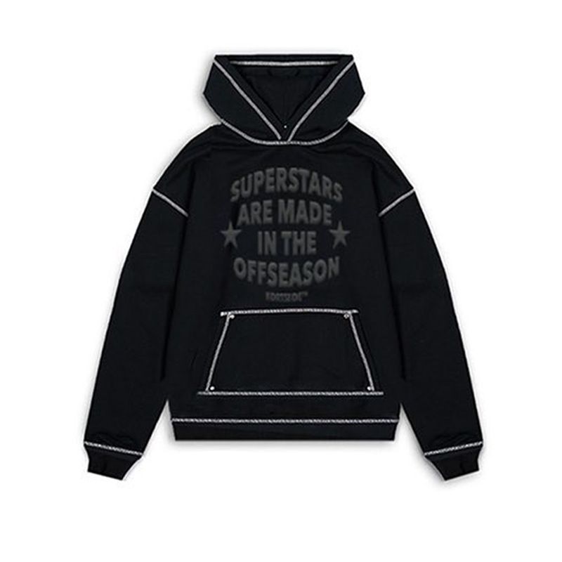 Men's Clothing American Street Hip Hop New Loose Hooded Letter Foaming Print Pullover Street Long Sleeved Casual Top Hoodie_viptrois.com