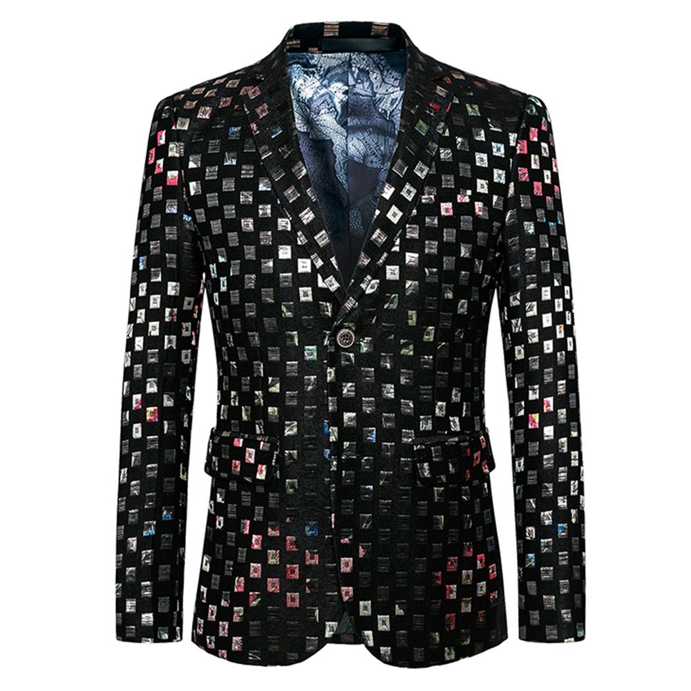 Men's suit single jacket blazer men's trendy brand European and American autumn and winter foreign trade suit wholesale_viptrois.com