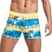 Men's Clothing New Coconut Tree Print Zipper Tether Leisure Tight Four Corner Swimming Spot_viptrois.com