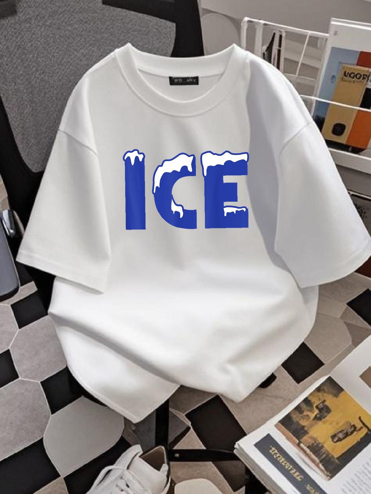 Ice Ice And Baby Funny Matching Halloween Costume 2025 T-Shirt Stylish Print Round Neck Short Sleeve Women Summer Graphic Streetwear Comfortable Unisex Stretched Versatile T-Shirt For Women Casual Slightly Women Top Graphic Tees Soft Designer Clothes_viptrois.com