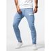 Men's Ripped Stretchy Slim Fit Jeans Style Long Pants Trendy Summer Style Version Skinny Jeans_viptrois.com