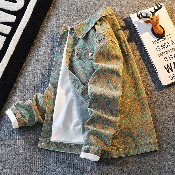 American Printed Denim For Men With A Sense Of Luxury, Loose Casual Jacket Design, Top, Home Picture # Nz01_viptrois.com