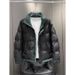 White Duck Down Jacket Men's Winter 2025 New Color Blocked Stand Up Collar Warm And Thick Fashionable Jacket_viptrois.com
