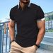 Spring Summer Men's New Sports Korean Casual Trend Slim Fit Short Sleeved Silk Cotton Collar Solid Color T-shirt POLO Shirt Polo T Shirts Top Trendy_viptrois.com