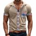 Men's Clothing Hot Selling Summer Men's Loose Casual Light Luxury Bohemian Style Contrast Color Shirt Short Sleeve Men_viptrois.com