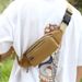 Men’s Bags Multifunctional Outdoor Leisure Canvas Waist Bag New Style Sports Running Mobile Phone Chest Bag Men's Splash Proof Business Cashier Bag_viptrois.com
