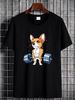 Chihuahua Weightlifting Funny Deadlift Men T Shirt S 4XL Soft Fashion Stylish Slightly Stretched Unisex Breathable Graphic Comfortable Homme_viptrois.com