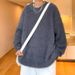 Long Velvet Pullover Knitted Sweater New Long Sleeved Round Neck Sweater Solid Color Sweater_viptrois.com