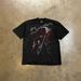 Men's Heavyweight Pure Cotton T-Shirt Oversized Dark Punk Style Printed Retro Loose Short Sleeved Top For Y2K Fashion_viptrois.com