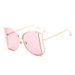 Two Circles Fashion Large Frame Pearl Leg Women's Sunglasses Metal Hollow Colorful Sunglasses Glasses 202045_viptrois.com