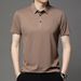 Men's Clothing Full Seamless Bark Pattern Short Sleeved Shirt Thin Loose Versatile Solid Color T Shirt_viptrois.com