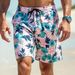 Men's Clothing New Beach Pants Men Quick Drying Loose Slightly Elastic Cartoon Large Size Surfing Pants Hawaiian Beach Swimming Trunks Shorts_viptrois.com