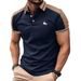 Men's Clothing 2025 Summer New European And American Men's Daily Casual Printed Lapel Short Sleeved Polo Shirt_viptrois.com