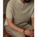 Old Money Style Thin V Neck Knitted Polo Shirt Short Sleeve High End Textured Men's All Match T Shirt Trend_viptrois.com