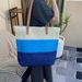 Women’s Bags New Fashion Hand Held Spot Three Color Stitching Paper Straw Woven Bag Straw Bag Beach Bag Seaside Holiday Bag_viptrois.com