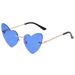 Men's Sunglasses New Frameless Heart Shaped Cut Edge Sunglasses Cross Border Trend Women's Sunglasses Fashion Street Shooting Irregular Glasses_viptrois.com