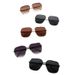 2025 New Metal Double Beam Half Frame Sunglasses Men's Driving Classic Vintage Plaid Printed Sunglasses_viptrois.com