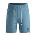 Men's Plus Size Korean Style Casual Summer Shorts Black Gray Khaki Cotton Polyester Beach Pants Trendy Five Point Mid Waist_viptrois.com