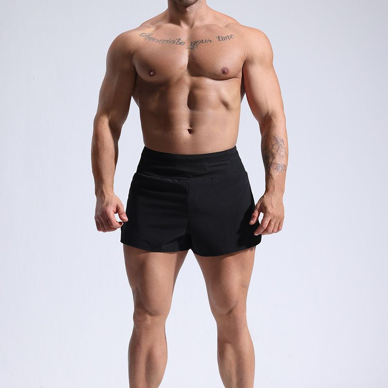 Men's Clothing Summer Thin Running Quick Drying Sports Shorts Fitness Marathon Training Three Point Pants_viptrois.com