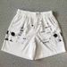 Men's Muscular Fitness Sports Shorts Breathable Loose Fit 3D Printed Mesh Above Knee Style_viptrois.com