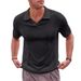 Men's Clothing Men's Casual Polo Shirt Summer New Short Sleeved V Neck Knitted Men's Shirt Cool And Breathable Large Size Men's Clothing_viptrois.com