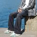 Wide Jeans, Men's Trendy Brand American High Street Hanging Casual Rugged Stylish Floor Length Pants, Wear-Resistant And_viptrois.com