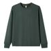 Solid Color Crew Neck Sweater Men's Autumn And Winter Disan Cotton Fleece Printed Long Sleeve Sweater_viptrois.com