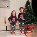 Christmas Santa letter striped Christmas Family suit printed home suit pajamas_viptrois.com