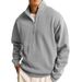 2026 New Men's Versatile Sweatshirt Fashion Casual Half Zipper Stand-Up Neck Long Sleeve Sweater Men's_viptrois.com
