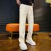 Men's Winter Fleece-Lined Casual Jogger Pants - Soft Comfortable Straight Leg Trousers For Everyday Wear (Black, Gray, Beige)_viptrois.com