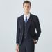 Men's Plus Size 3-Piece Suit Set – Two-Button Notch Lapel Business & Wedding Suit With Vest (Black/Navy/Medium Gray)_viptrois.com
