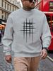 Autumn And Winter Men's Long Sleeved Round Neck Black Top Loose Casual Hoodie Hooded Hoodie_viptrois.com