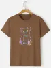 Shirts For Men Teddy Bear Print T-Shirt For Men's Casual Crew Neck Short-Sleeve Fashion Summer T-Shirts_viptrois.com