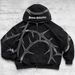 Men's Clothing Men's Printed Hot Diamond Hooded Cardigan With Full Zipper, Loose Fitting Men's And Women's Fashion Label Hoodie Jacket_viptrois.com