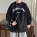Fleece Autumn And Winter Sweater Men's Trendy Brand Heavy Black Thickened Round Neck New Hatless Long-sleeved Top And Clothing Versatile_viptrois.com