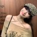 Ins Niche Leopard Print Forward Hat For Women, Subculture Hot Girl Y2K Style, Face-Slimming Versatile Beret_viptrois.com