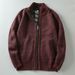 Men's Clothing Stand Up Collar Knitted Cardigan Plus Velvet Men's Stand Collar Knit Cardigan Fleece Lined Thick Warm Casual Versatile Sweater Jacket_viptrois.com