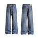 Men's Clothing & Archer0603 & Basic Versatile Retro Extended Trendy Cleanfit High Street Distressed Straight Leg Jeans For Men_viptrois.com