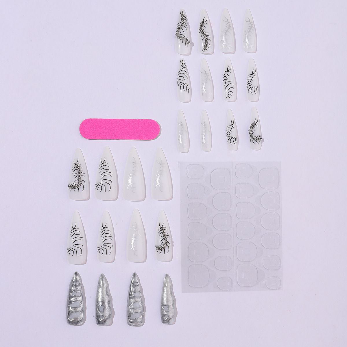 Long Pointed Nails Dark Cool European And American Nail Nails Wearable False Nails Nails Wearable Nails_viptrois.com