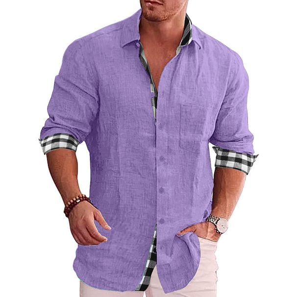 Men's Clothing Men's Long Sleeved Shirts Autumn Casual Men's Cotton And Linen Shirts Men's Shirts For Men_viptrois.com