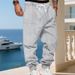 Men's Clothing Loose Sports Jogging Casual Jacquard Sweatpants Winter Casual Jogger Pants With Elastic Cuffs Loose Fit Comfortable Athletic Trousers_viptrois.com