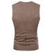 Men's British-style Herringbone Single-breasted Vest, Men's Suit Vest, Business Casual_viptrois.com