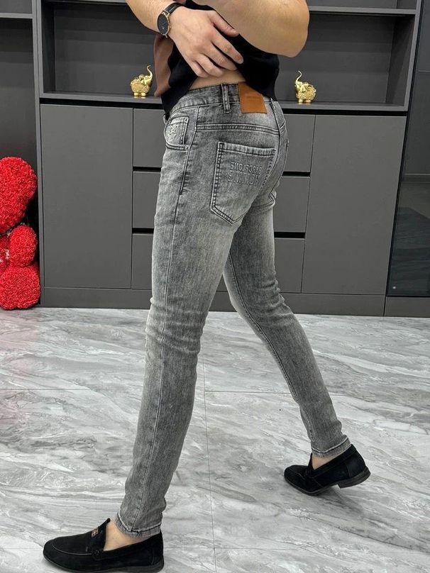 Men's Clothing Slim Fit Elastic Skinny Pants Men's Casual Washed Pants_viptrois.com