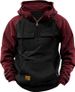 Pure 2025 Cross-Border Autumn Winter Hooded Youth Men's Workwear Color-Block Casual Sweatshirt Jacket_viptrois.com