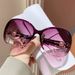 Women's Glasses New Big Brand Sunglasses For Women Fashionable High End Slimming Fashion Anti Ultraviolet Driving Sunglasses_viptrois.com